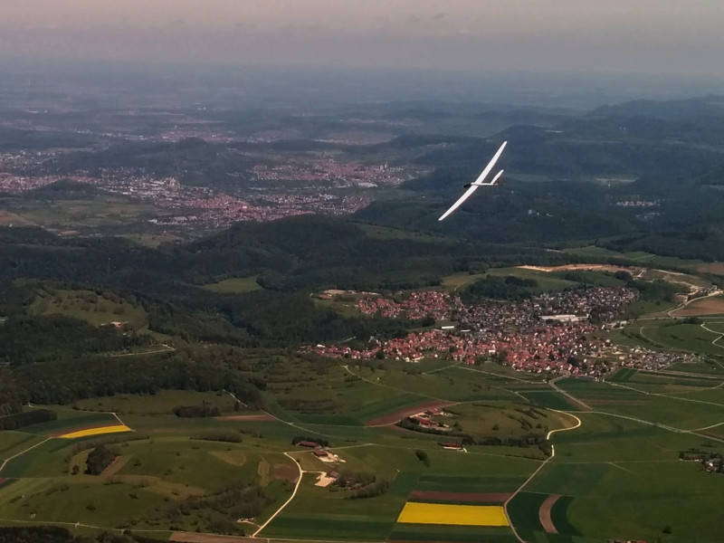 Bild Flugzeug in der Thermik